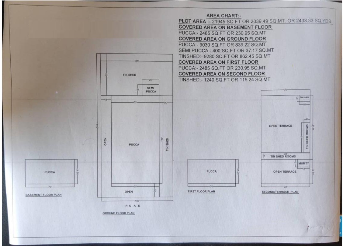 30000 sqft. (2400 Sqyard Plot) For Lease/Rent in Mayapuri Industrial Area